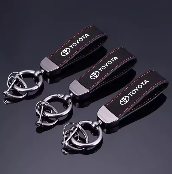 Car Logo Key Chain Metal Suede Luxury Keyring Auto Keychain