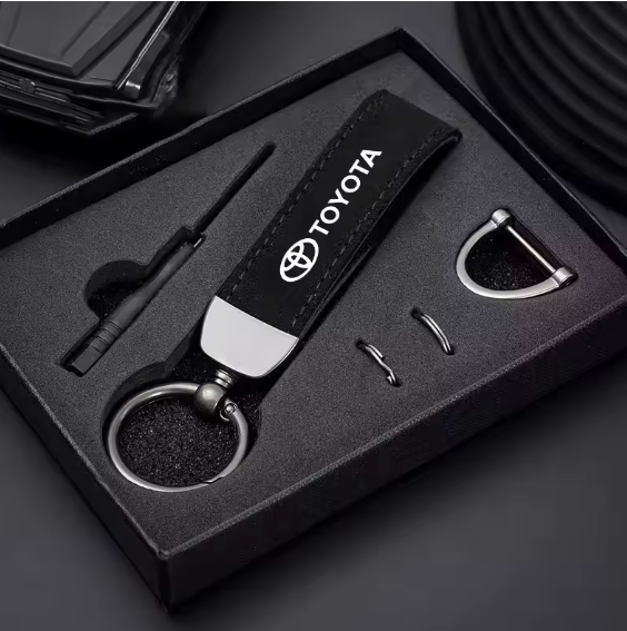 Car Logo Key Chain Metal Suede Luxury Keyring Auto Keychain